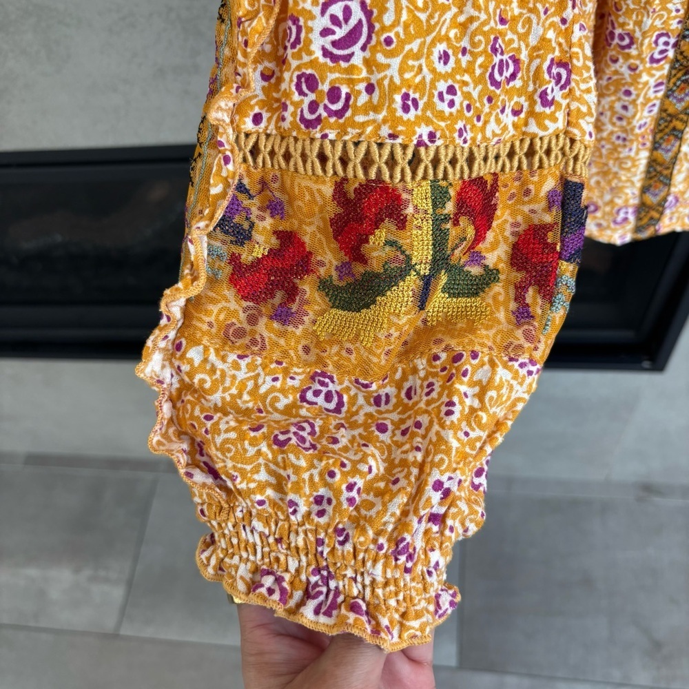 Maeve Goldie Embroidered Blouse, Size 2 - Picture 10 of 16